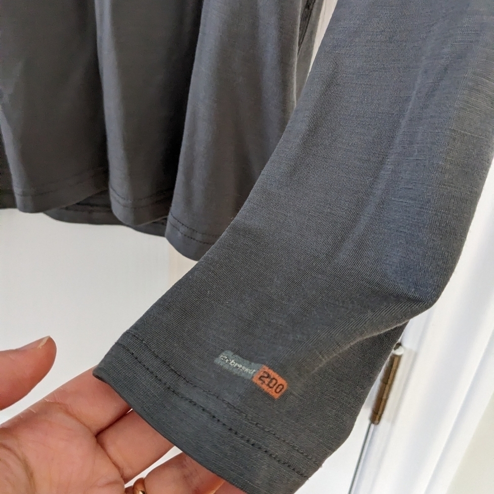 Icebreaker 200 Merino quater zip pull base layer grey Medium R - Picture 4 of 8